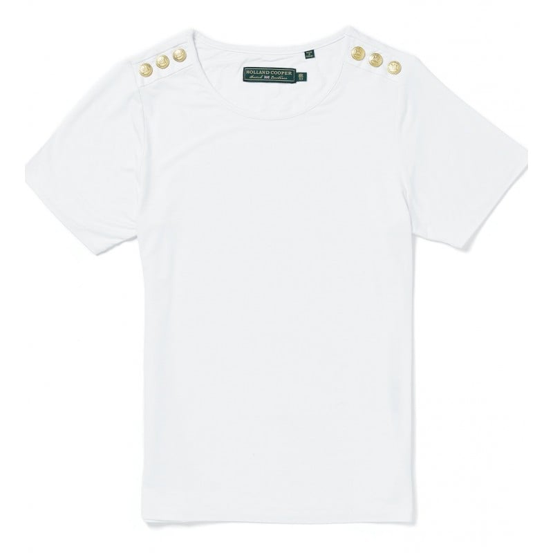 Holland Cooper Relax Fit Crew Neck Tee – White – Ladies Clothing - Crep Direct UK Holland Cooper Relax Fit Crew Neck Tee – White – Ladies Clothing - Crep Direct UK