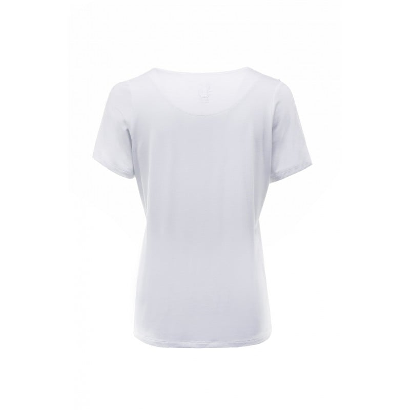 Holland Cooper Relax Fit V-Neck Tee – White – Ladies Clothing - Crep Direct UK
