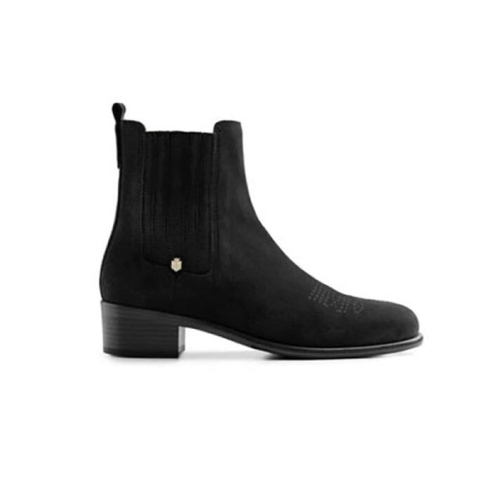 Fairfax and Favor Fairfax & Favor Rockingham Chelsea Boots – Black Suede – Womens Boots - Crep Direct UK