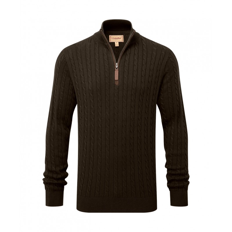 Schoffel Calton Cotton Cashmere Cable Knit 1/4 Zip Jumper 3148 – Loden Green – Mens Clothing - Crep Direct UK Schoffel Calton Cotton Cashmere Cable Knit 1/4 Zip Jumper 3148 – Loden Green – Mens Clothing - Crep Direct UK