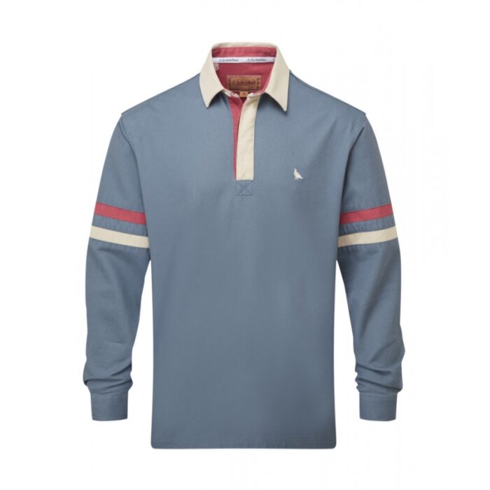 Schoffel Truro Deck Shirt 3150 – Dark Pigeon Blue – Mens Clothing - Crep Direct UK