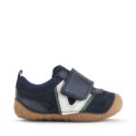 Start-Rite Shuffle Shoes – Navy White Leather / Nubuck – Boys First Shoes - Crep Direct UK