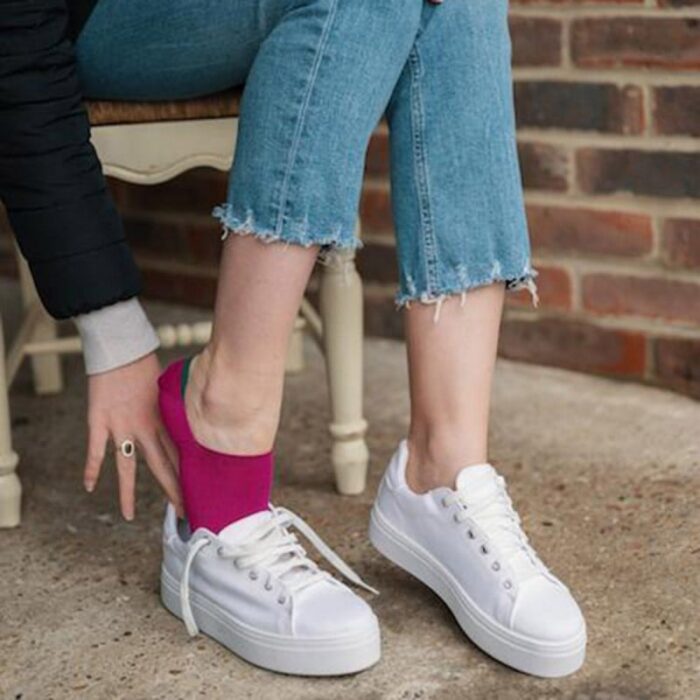 Swole Panda No-Show Bamboo Socks – Cerise – Ladies Clothing - Crep Direct UK