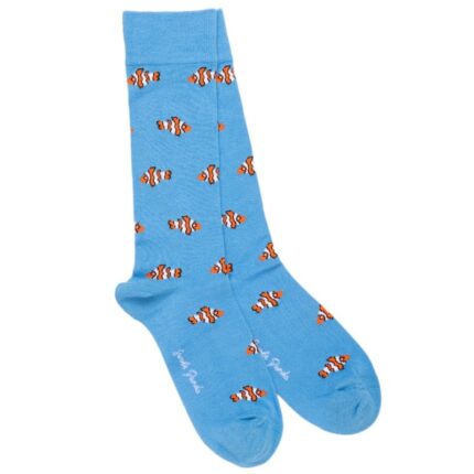 Swole Panda Clown Fish Bamboo Socks – Blue – Ladies Clothing - Crep Direct UK Swole Panda Clown Fish Bamboo Socks – Blue – Ladies Clothing - Crep Direct UK