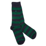 Swole Panda Striped Bamboo Socks – Racing Green – Mens Clothing - Crep Direct UK