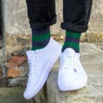 Swole Panda Striped Bamboo Socks – Racing Green – Mens Clothing - Crep Direct UK
