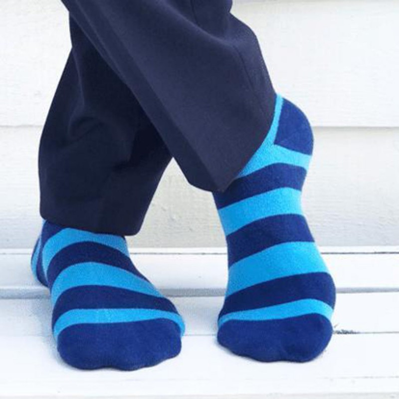 Swole Panda Striped Socks – Sky Blue – Mens Clothing - Crep Direct UK