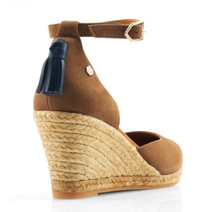Fairfax and Favor Fairfax & Favor Monaco Wedge – Tan Suede – Womens Espadrilles - Crep Direct UK