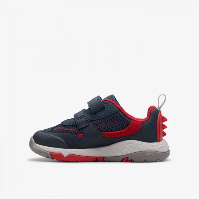 Clarks Steggy Tail Toddler Shoes – Navy Leather – Boys Shoes - Crep Direct UK