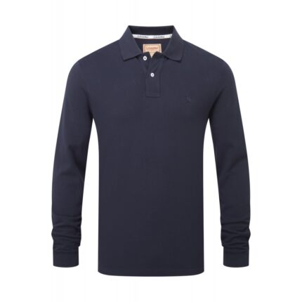 Schoffel St Ives Long Sleeve Polo Shirt 4041 – Navy Cotton – Mens Clothing - Crep Direct UK Schoffel St Ives Long Sleeve Polo Shirt 4041 – Navy Cotton – Mens Clothing - Crep Direct UK
