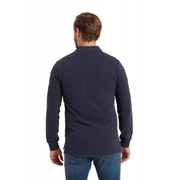 Schoffel St Ives Long Sleeve Polo Shirt 4041 – Navy Cotton – Mens Clothing - Crep Direct UK