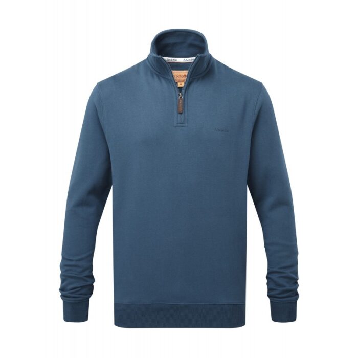 Schoffel St Merryn Sweatshirt 3008 – Petrol Blue – Mens Clothing - Crep Direct UK