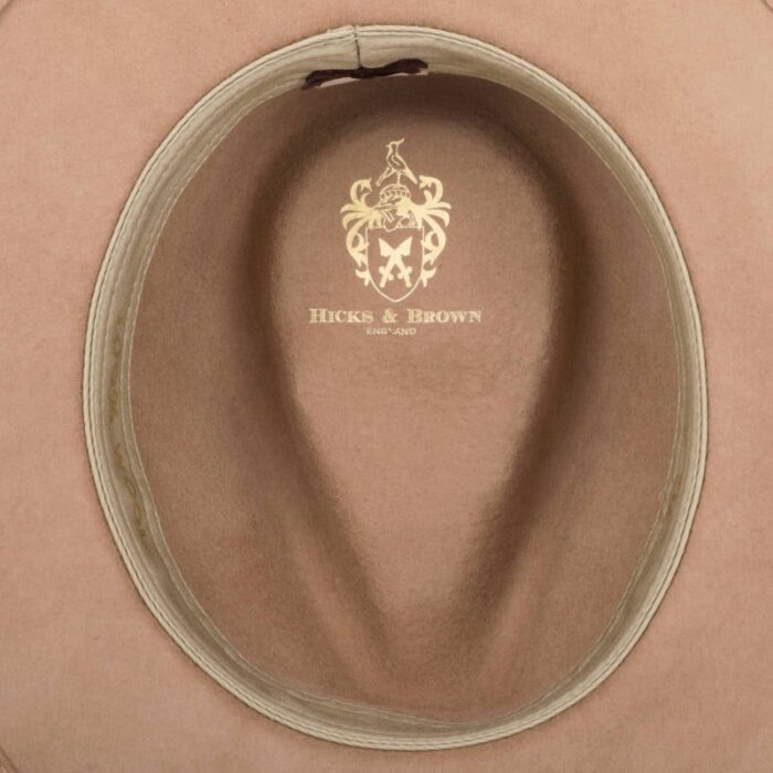 Hicks & Brown Hicks & Brown Suffolk Fedora Gamebird Feather- Camel – Ladies Clothing - Crep Direct UK