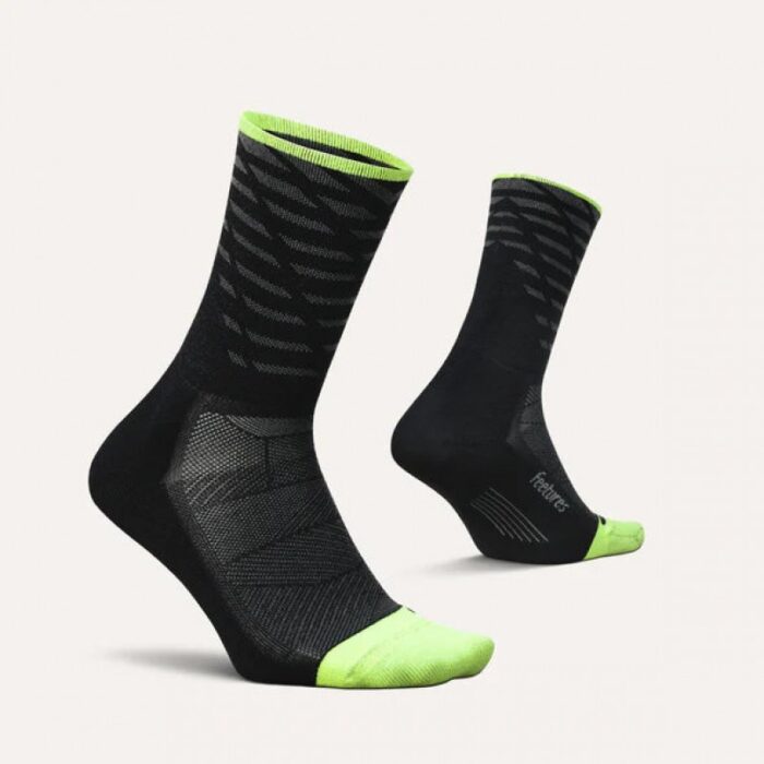 Feetures Elite Light Cushion Mini Crew Socks – Tempo Black – Mens Clothing - Crep Direct UK