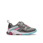 Clarks Tidal Star Toddler Trainers – Gun Metal – Girls Shoes - Crep Direct UK