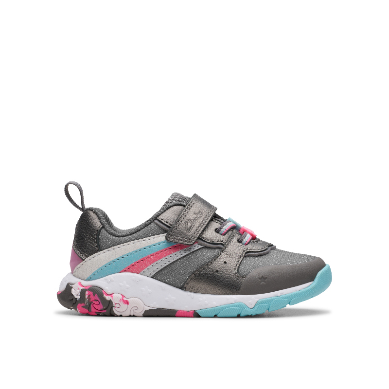 Clarks Tidal Star Toddler Trainers – Gun Metal – Girls Shoes - Crep Direct UK Clarks Tidal Star Toddler Trainers – Gun Metal – Girls Shoes - Crep Direct UK