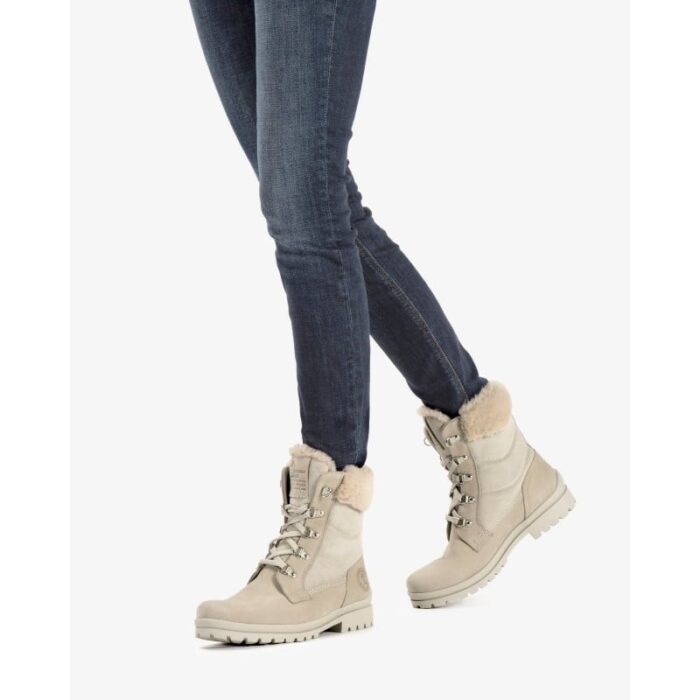 Panama Jack Tuscani Ankle Boots – Beige Leather – Womens Boots - Crep Direct UK