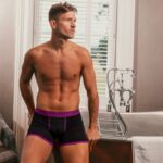 Swole Panda Bamboo Boxers – Black / Purple Band – Mens Clothing - Crep Direct UK