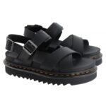 Dr. Martens Voss Sandals – Black Leather – Womens Sandals, Sliders & Toe Posts - Crep Direct UK