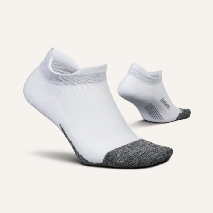 Feetures Elite Light Cushion No Show Tab Socks – White – Ladies Clothing - Crep Direct UK