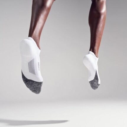 Feetures Elite Light Cushion No Show Tab Socks – White – Ladies Clothing - Crep Direct UK